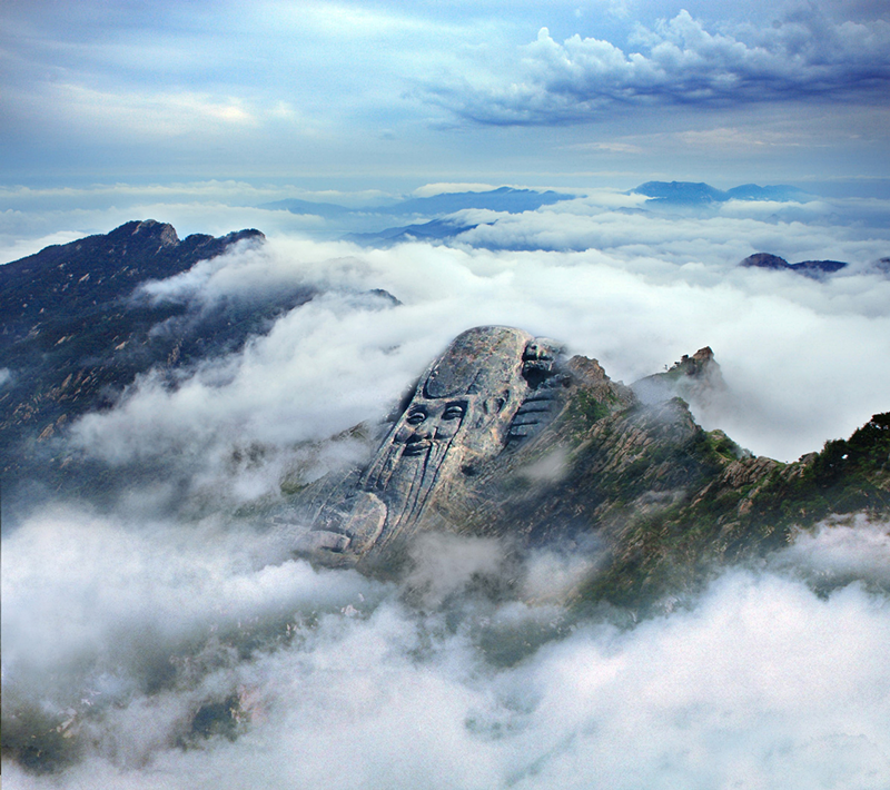 龟蒙顶为蒙山峰,海拔1米,是山东省第二高峰,沂蒙山区最高