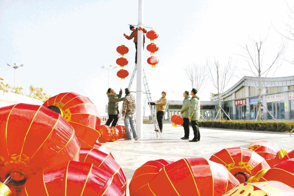 扮靓景区迎新春