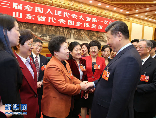 习近平参加山东代表团审议