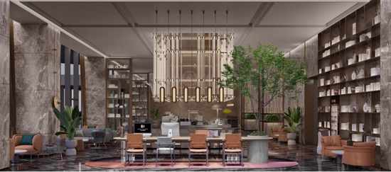 乌鲁木齐高铁站万达颐华与万达美华酒店。