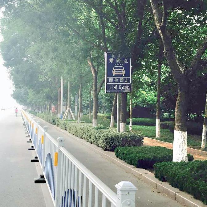 出租车乘降点提示牌成摆设