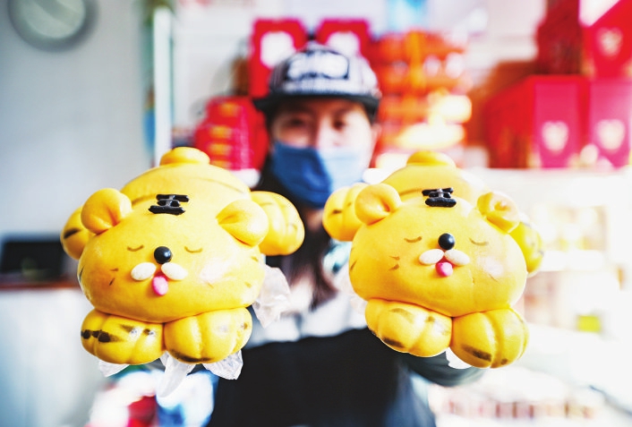 “虎”样花馍迎新春